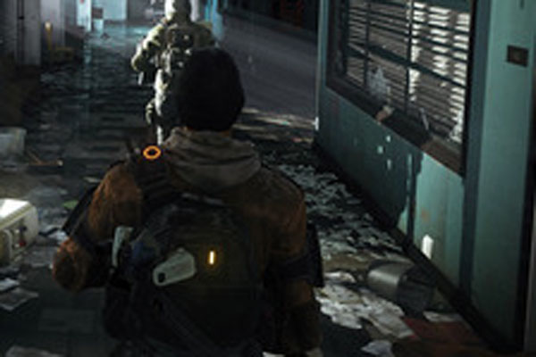 A couple Division Agents searching a police station for supplies