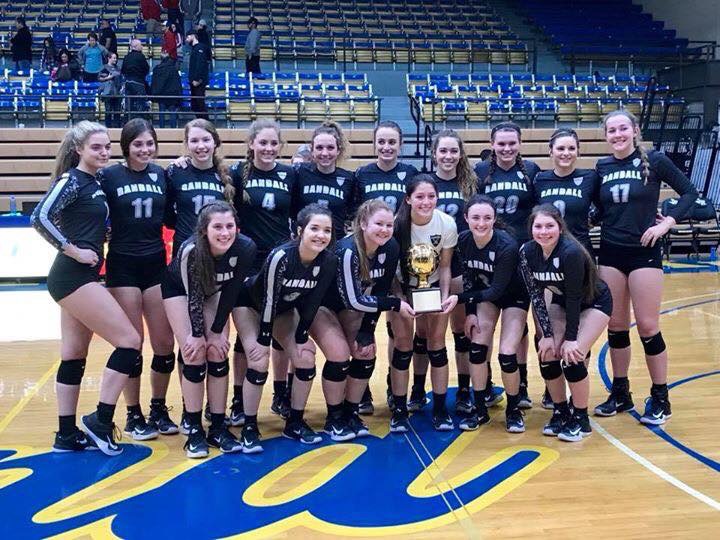 The volleyball team claims the bi-district championship Oct. 31.