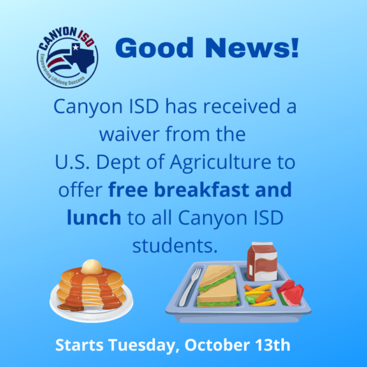 CISD To Offer Free Breakfast And Lunch